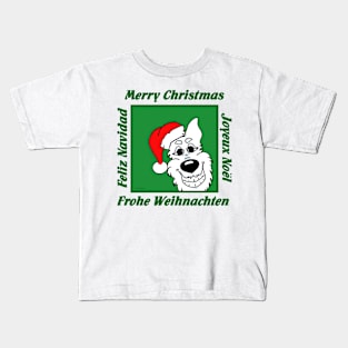 White German Shepherd Christmas Kids T-Shirt